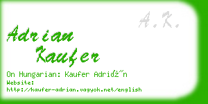 adrian kaufer business card